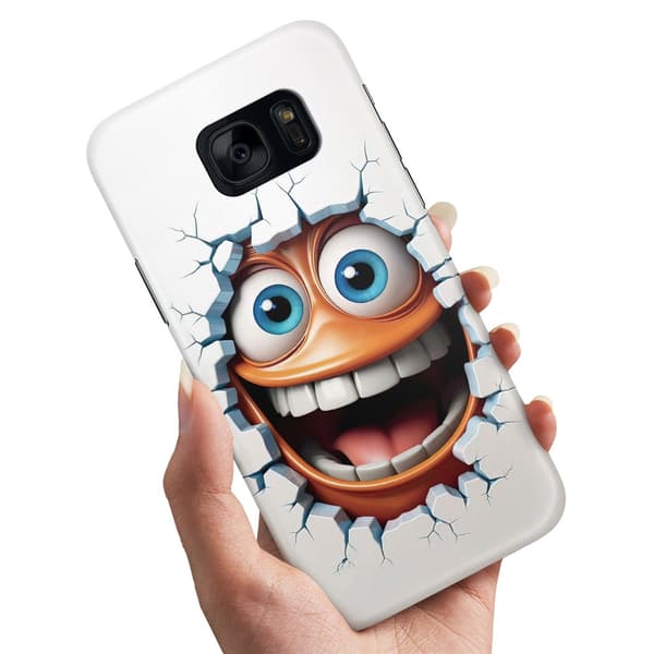Deksel / Mobildeksel til Samsung Galaxy S7 Edge - Emoji