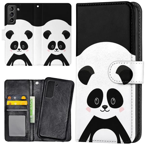Samsung Galaxy S22 - Lommebok Deksel Cute Panda Multicolor