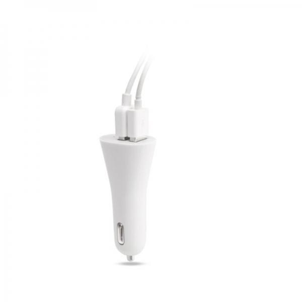 Billader 2 Uttak - USB-lader - 2100 mAh White