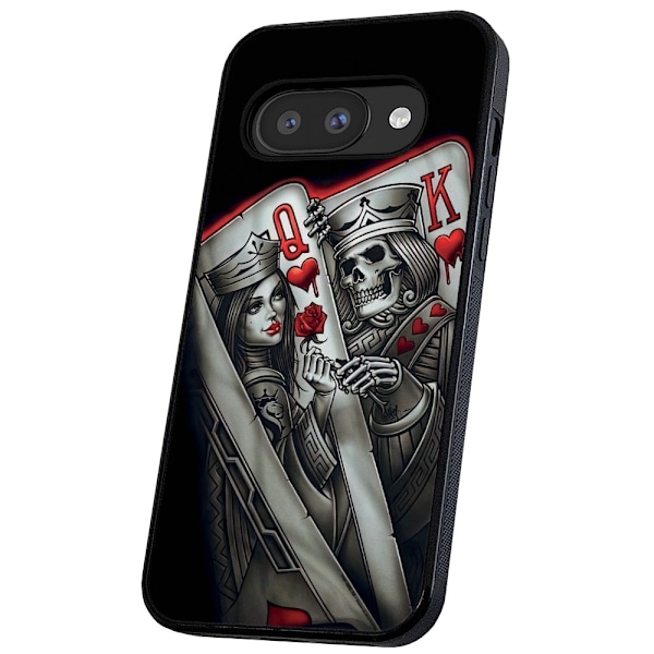 Google Pixel 9A - Cover/Mobilcover King Queen Kortspil
