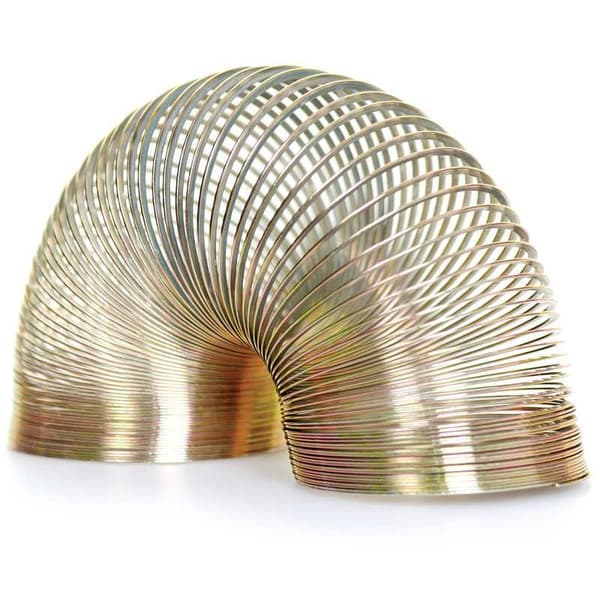 Mini Slinky i Metall – Trappefjær for Barn Silver grey