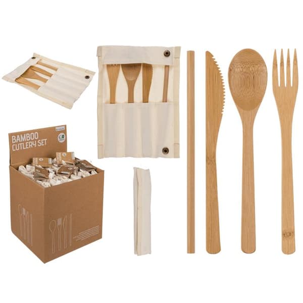 2x4-Delar - Bestick i Bambu - Bestickset Träd