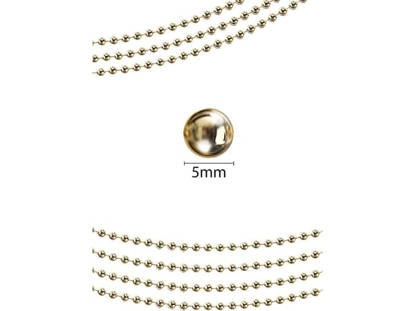 5m Perlegirlander – Julepynt Gold