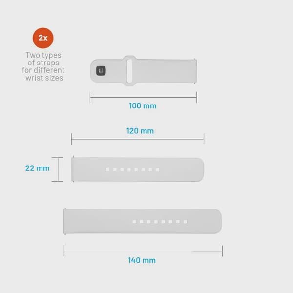 FIXED Silikonrem för Smartwatch Universal 22 mm Vit