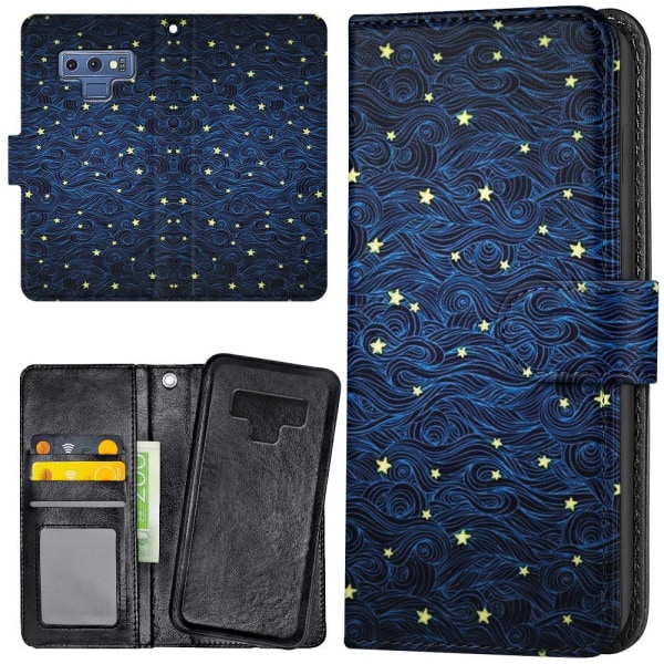 Samsung Galaxy Note 9 - Plånboksfodral/Skal Stjärnmönster