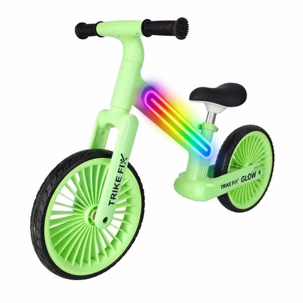 Balanscykel med LED för barn - Springcykel Ljusgrön