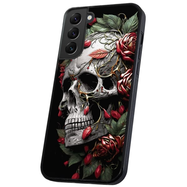 Samsung Galaxy S21 FE 5G - Skal/Mobilskal Skull Roses