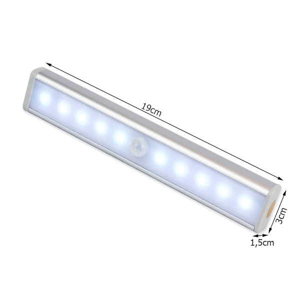 Garderobslampa Rörelsesensor / Självhäftande LED-lampa - 19 cm