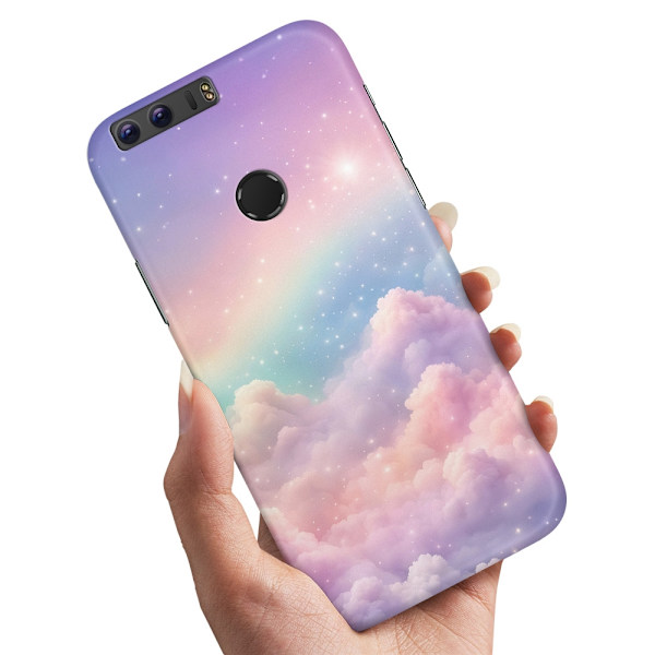 Deksel / Mobildeksel til Huawei Honor 8 - Rainbow Clouds