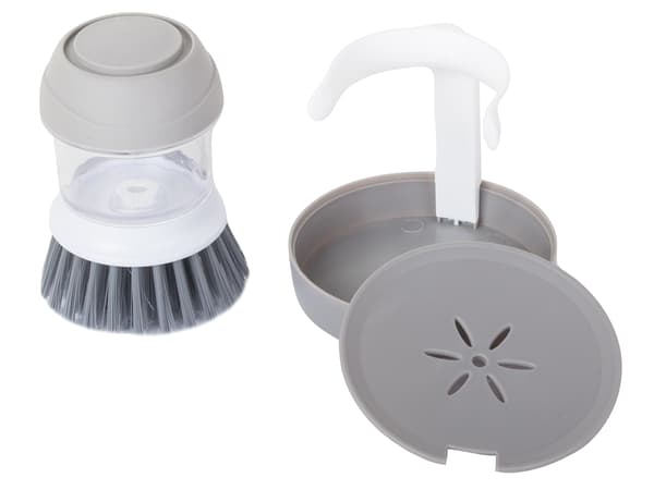 Diskborste med Pump grå