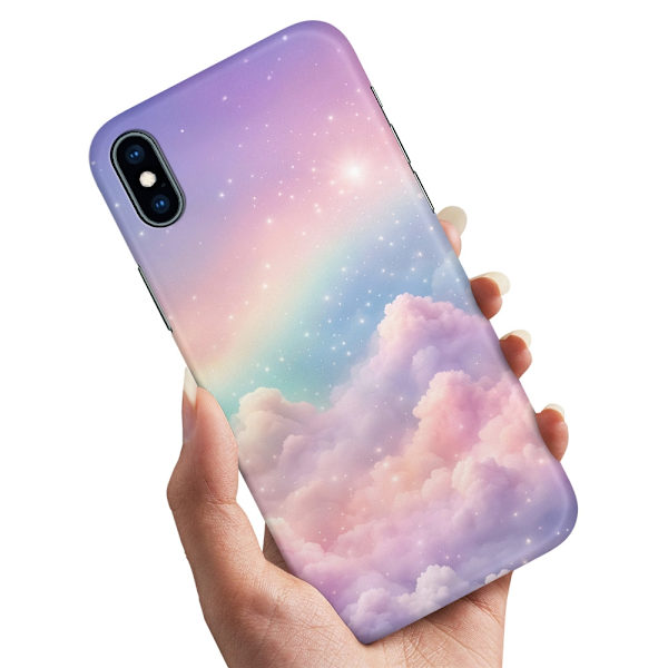 Deksel / Mobildeksel til iPhone XR - Rainbow Clouds