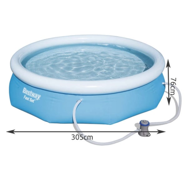 Oppustelig pool med pumpe/svømmebassin - 305x76cm