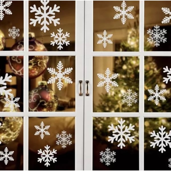 Jul Fönsterdekoration - Snöflingor