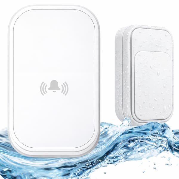 Trådlös dörrklocka kinetisk 130 m IP68 White
