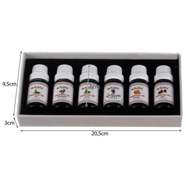 6-Pak - Duftolje / Eterisk Olje - Parfymeolje for aromalamper