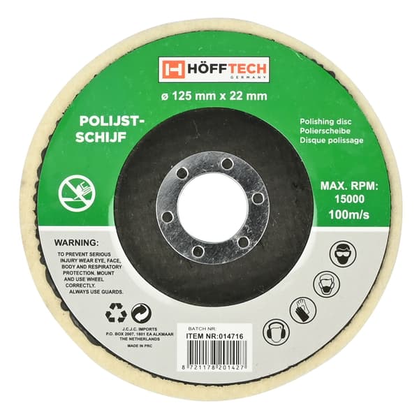 Polerrondell Ø125 x 22 mm