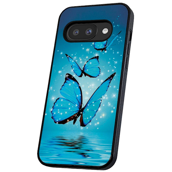 Google Pixel 9A - Deksel/Mobildeksel Glitrende Sommerfugler