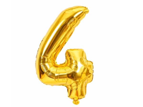 Folieballong siffra guld 66 cm 4