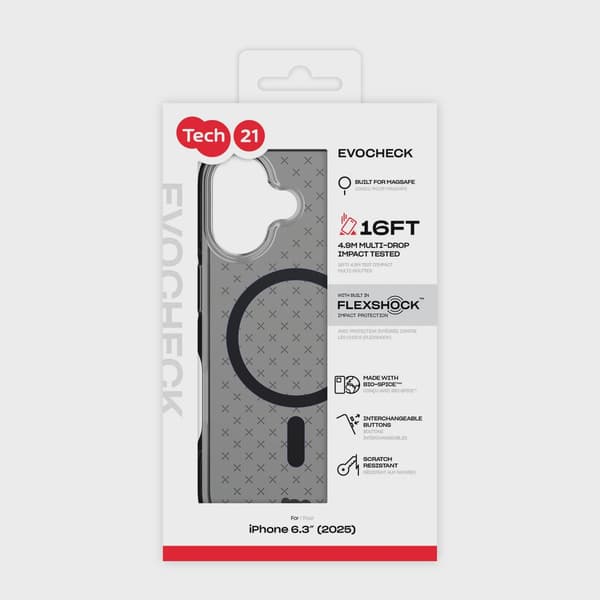 Tech21 Evo Check MagSafe iPhone 17 Rök/Svart