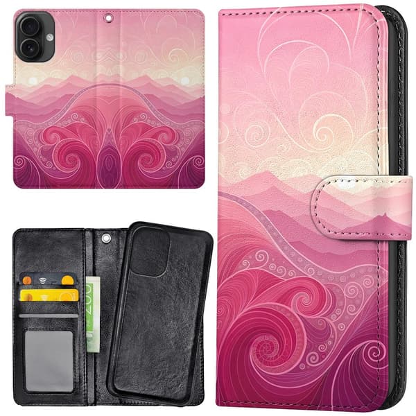 iPhone 16 Plus - Lompakkokotelo/Kuoret Pink Hills