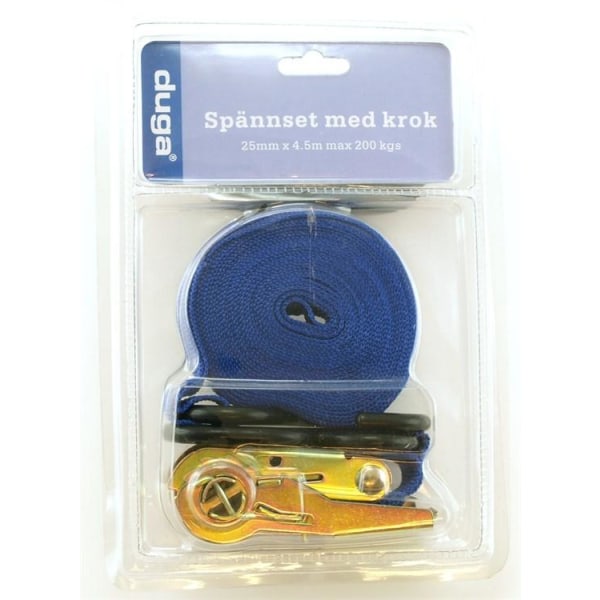 2-Pack - Spännband med Krok 25mm x 4,5m Band - Lastband