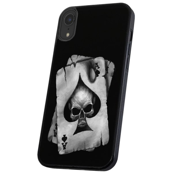 iPhone XR - Deksel/Mobildeksel Dødningehode Kortstokk Multicolor