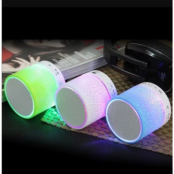 Högtalare - Bluetooth med LED - Portabel & Miniformat Grön