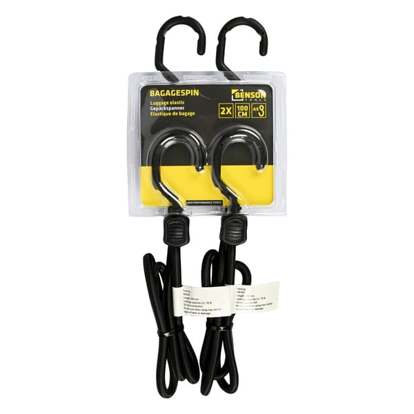 Bagagerem elastisk med 4 krokar 100 cm