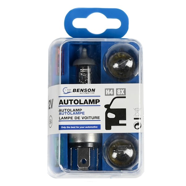 Bilglödlampa H4 12V 8 st E4