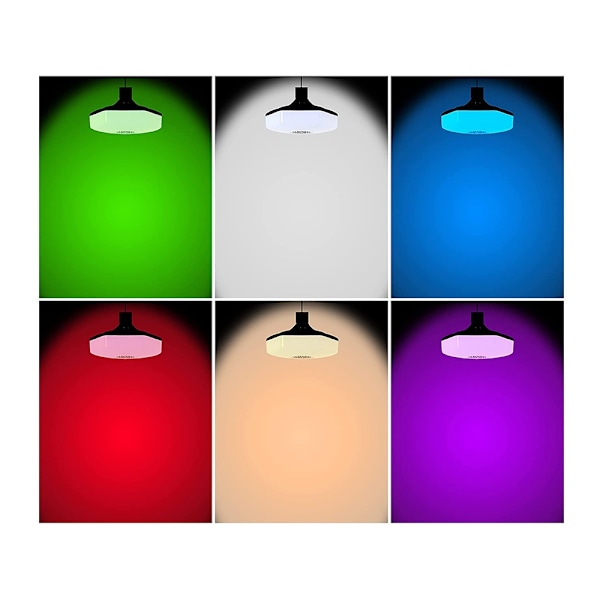 LED-lampa E27 sockel - RGBW med Bluetooth & högtalare