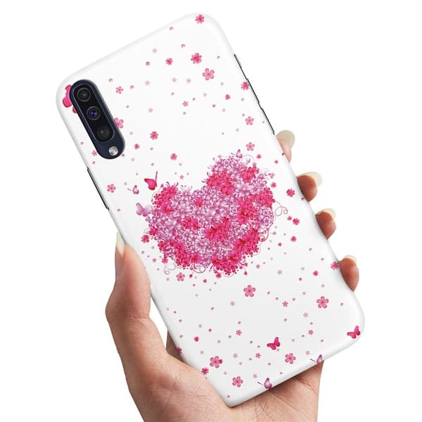 Cover / Mobilcover til Huawei P20 - Blomsterhjerte