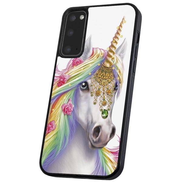 Samsung Galaxy S20 FE - Cover/Mobilcover Unicorn/Enhjørning Multicolor