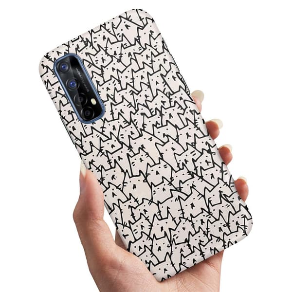 Deksel / Mobildeksel til Realme 7 - Kattgruppe