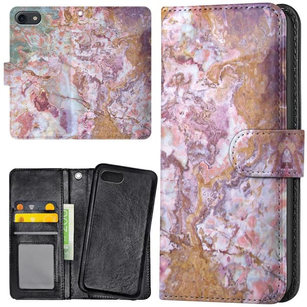 iPhone 7/8/SE - Lommebok Deksel Marmor