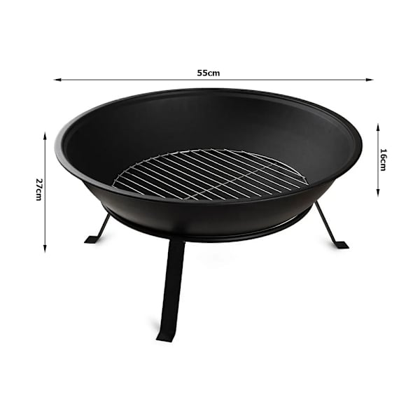 Eldstad / Eldfat med Grillgaller - 55 cm
