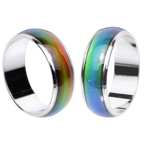 2-Pack - Mood Ring - Skifter farve afhængigt af humør Multicolor