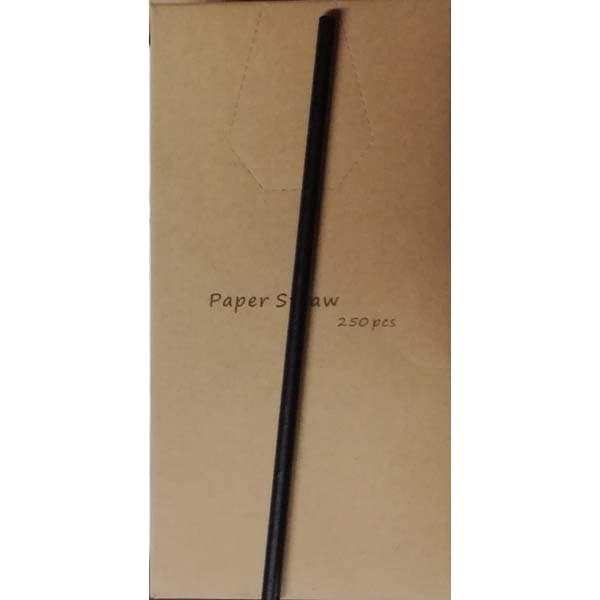 Papperssugrör Svart 250 st 20 cm