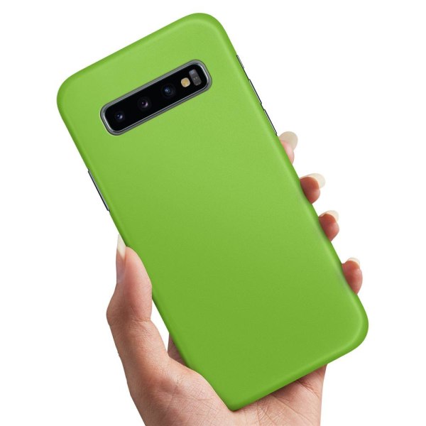 Samsung Galaxy S10 - Cover/Mobilcover Limegrøn Lime green