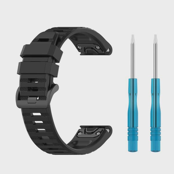 FIXED Silikonrem för Garmin QuickFit 26mm Svart