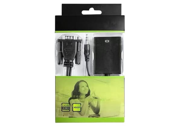 HDMI-VGA-adapter - Kabel med ljud och USB-ström