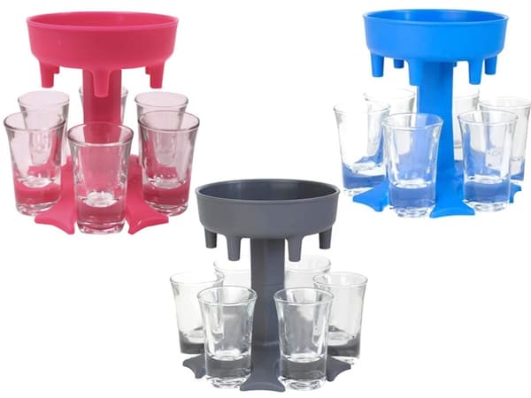 Shotglas Dispenser / Snapsglas - Fyld 6 glas samtidig