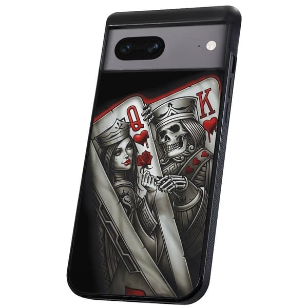 Google Pixel 7 - Deksel/Mobildeksel King Queen Kortstokk