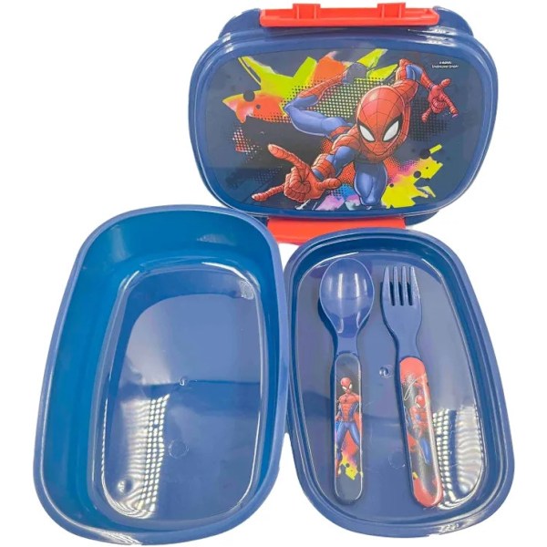 Spiderman Splotch smörgåslåda med bestickset