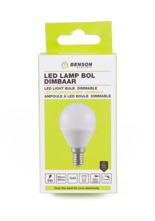 LED-glödlampa G45 5 W E14 dimbar