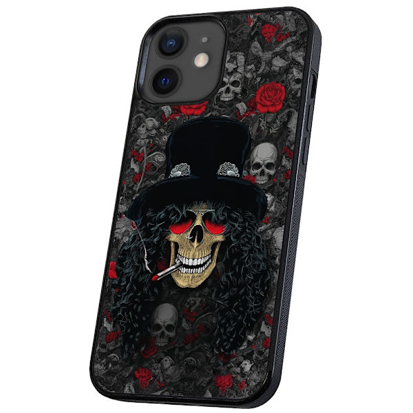 iPhone 12 Mini - Deksel/Mobildeksel Slash Skull