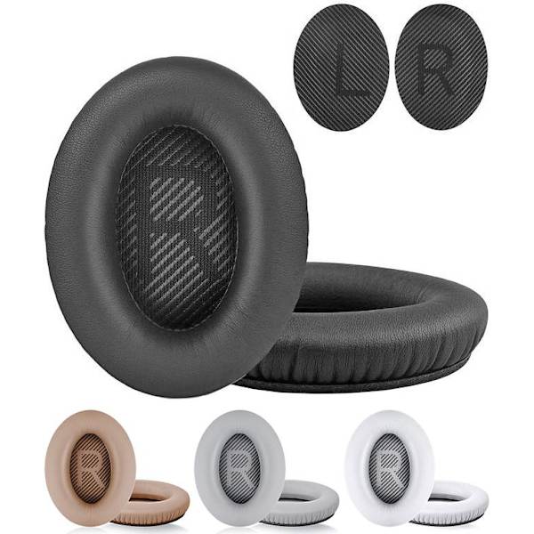 Øreputer for Bose QuietComfort - QC35/QC25/QC15/AE2 Hodetelefoner Svart