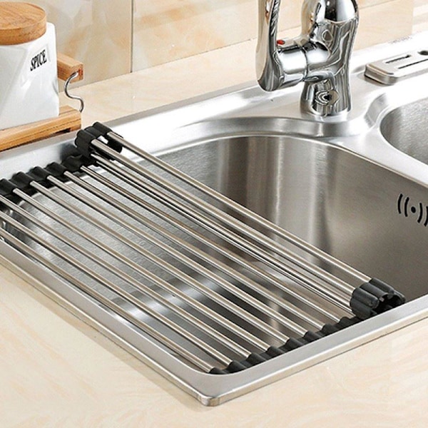 Rullbart Oppvaskstativ - 52x31 cm Silver