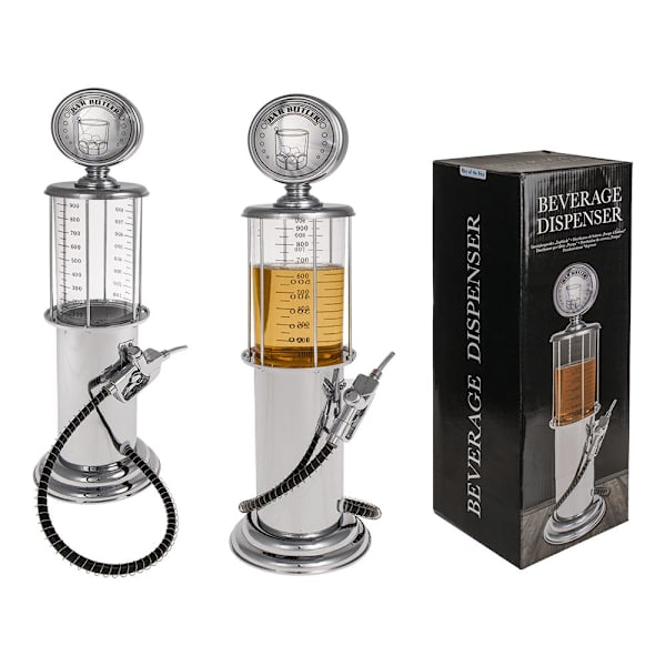 Tapp til Øl / Øltappekran - 1L - Bensinpumpe / Ølkran Silver