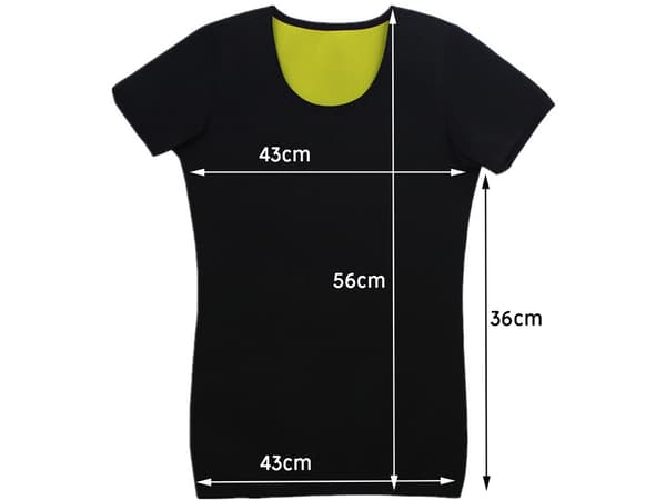 Kortärmad Kompressionströja / Fitnesströja Neopren - T-shirt Dam XXL