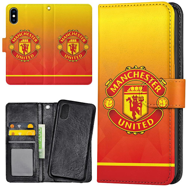 iPhone X/XS - Plånboksfodral/Skal Manchester United